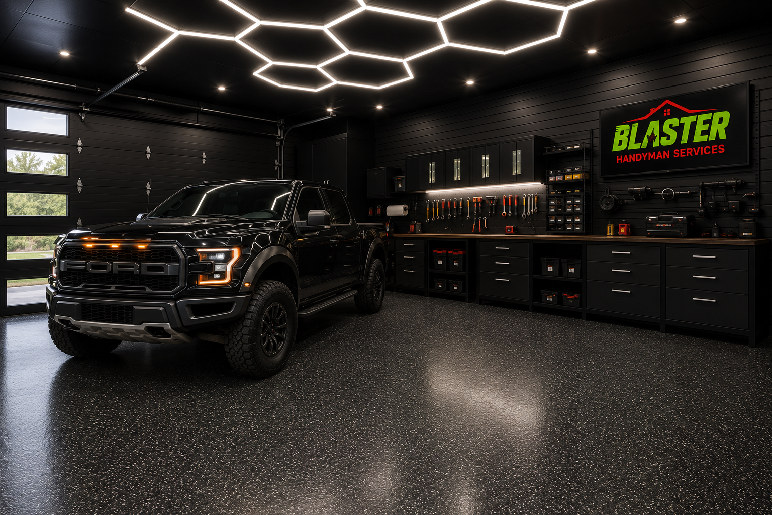 Custom garage makeover